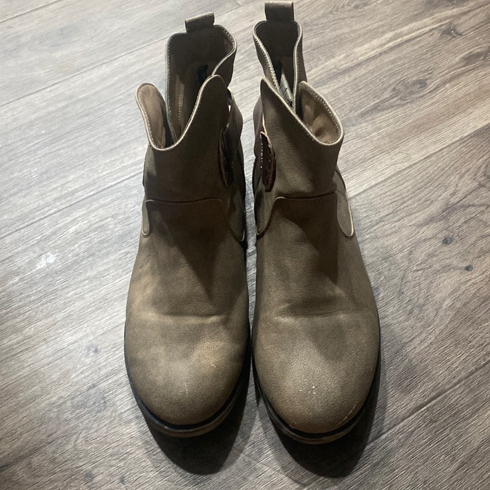 Buckle ankle boots